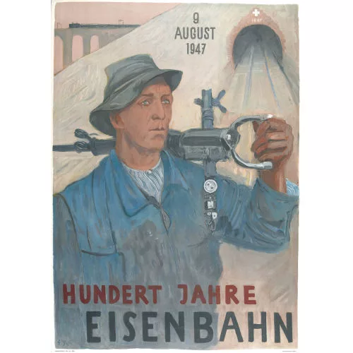 Ernst Morgenthaler — "Hundert Jahre Eisenbahn 1947".