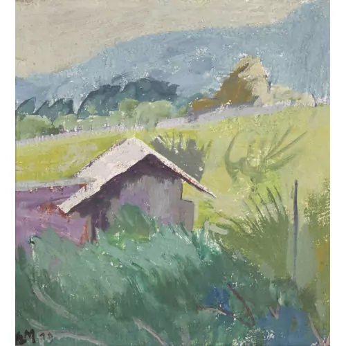 Feldlandschaft mit Haus