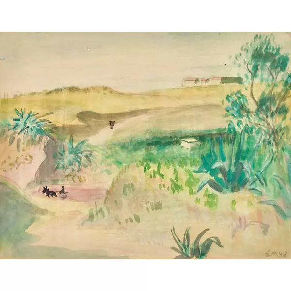 "Roussillon Landschaft"