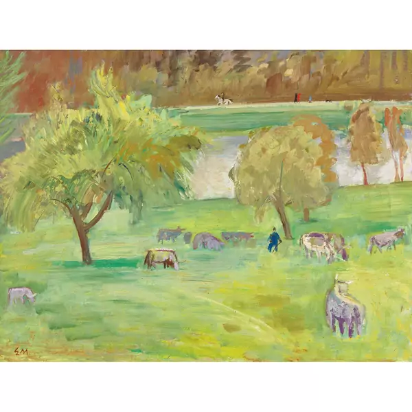 "Kühe an der Limmat"