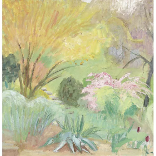 Ernst Morgenthaler — Sommerliche Gartenansicht mit Treppe.