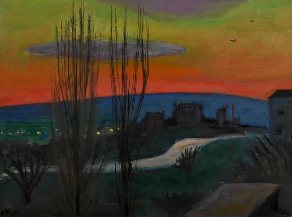 Ernst Morgenthaler — Sonnenuntergang über dem Limmattal, 1953