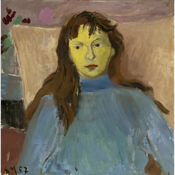 Ernst Morgenthaler — Bildnis einer Frau mit langem Haar — Galerie Kornfeld