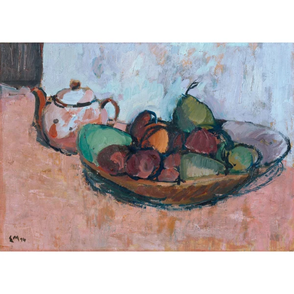Ernst Morgenthaler — STILLLEBEN MIT FRÜCHTEN IN EINER SCHALE, 1914 STILL LIFE WITH FRUITS IN A BOWL, 1914