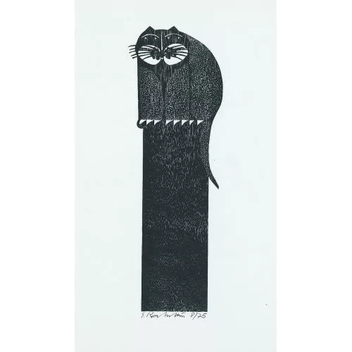 Ernst Ramseier — Katze in der Ausstellung.