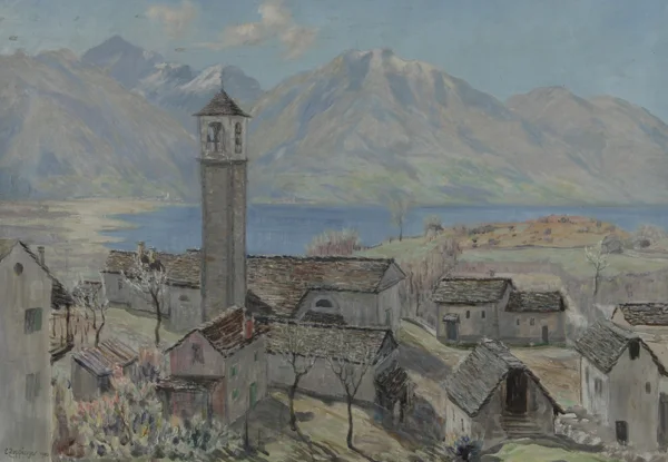 Ernst Zuppinger — Tessiner Dorf, 1940