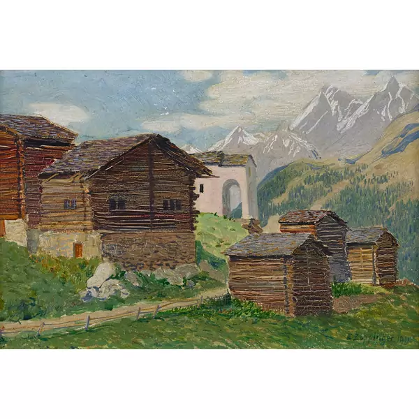 Häuser in Blatten bei Zermatt