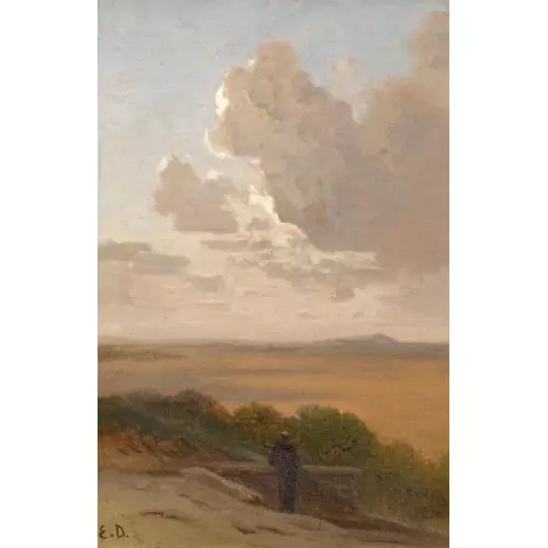 Küstenlandschaft mit sich türmenden Wolken