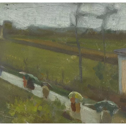 Ettore Burzi — "Giorno di pioggia".