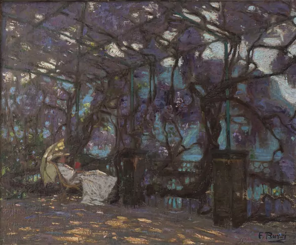 Ettore BURZI (1872-1937), "Glicine in fiore", huile — DognyAuction