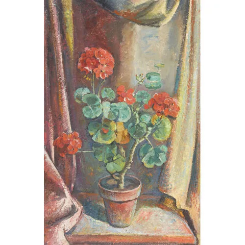 Eugen Ammann — Stillleben mit Geranien.