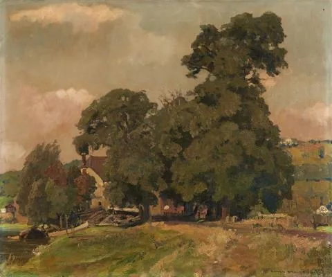 Eugen Bracht — Bootshaus an der Ruhr