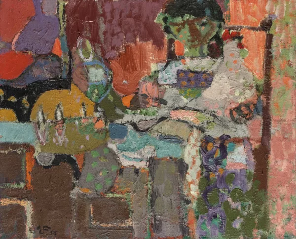 Eugen Früh — Mädchen mit weisser Henne", 1955