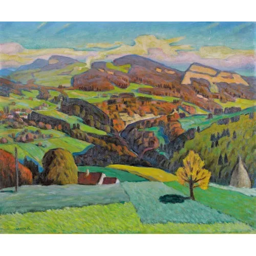 Eugen Henziross — Hügelige Herbstlandschaft.