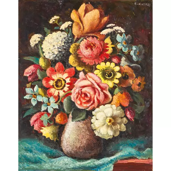 Üppiges Blumenstillleben