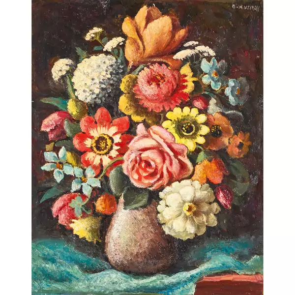 Üppiges Blumenstillleben