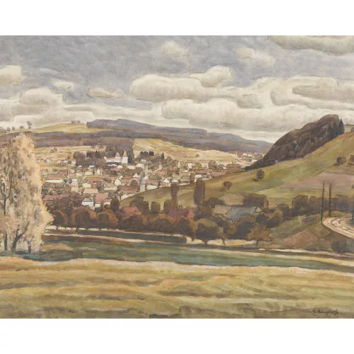 Eugen Henziross — Herbstliche Sicht auf Worb.