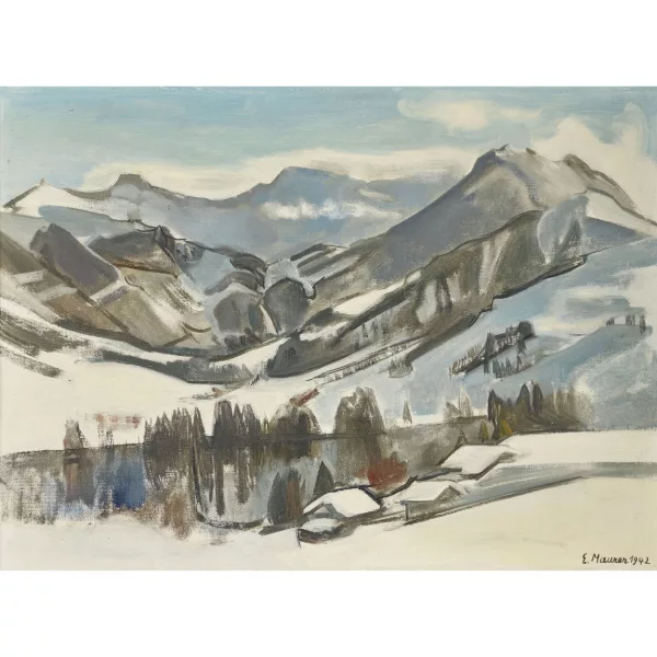 Eugen Maurer — Winterliche Berglandschaft.