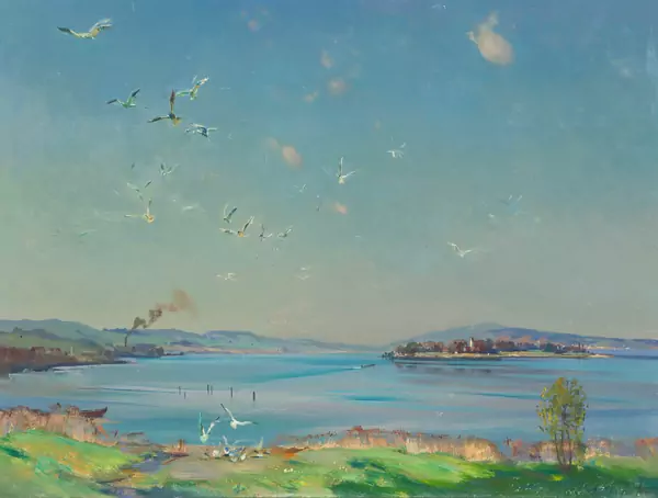 Eugen Zotow — Blick auf die Insel Ufenau. — Schuler Auktionen