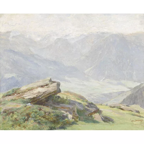 Eugène Burnand — "Massif du Simplon".