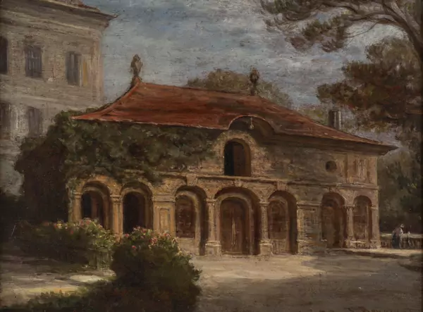 Eugène BURNAND (1850-1921), "Moudon", huile — DognyAuction