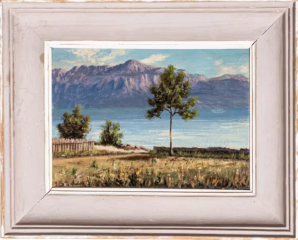 Berge du lac avec arbres
