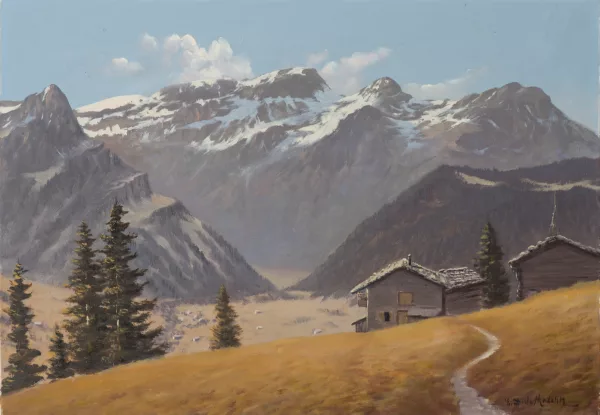 Eugène Devaud de Madelin — Les Diablerets pris en montant vers le col du Pillon
