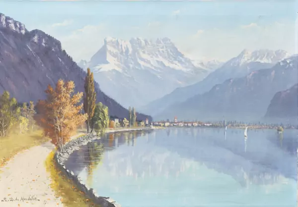 Eugène DEVAUD DE MADELIN (1906-1992), "Les dents du Midi", huile — DognyAuction