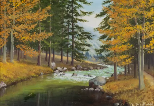 Eugène DEVAUD DE MADELIN (1906-1992), "Sous-bois en montagne", huile — DognyAuction