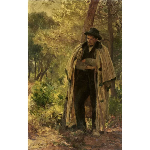 Eugène Girardet — Wandersmann im Wald.
