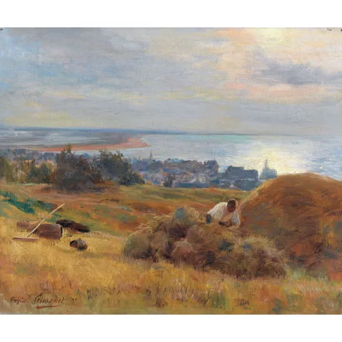 Eugène Girardet — Heuernte am Meer.