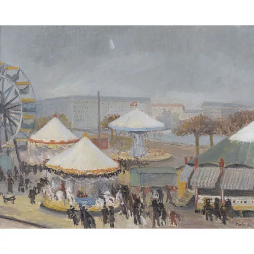 Eugène Martin — Jahrmarkt am Quai du Mont-Blanc in Genf.