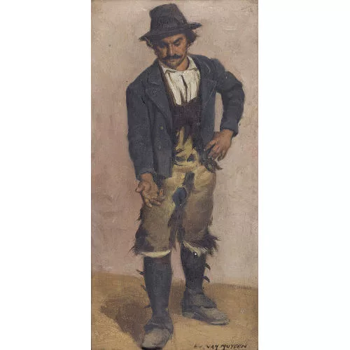 Evert van Muyden — Römischer Brigant beim Morra-Spiel.