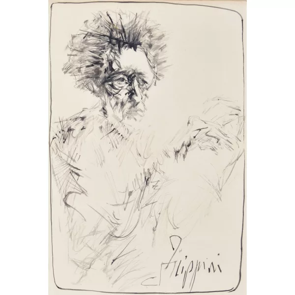 Felice Filippini — Alberto Giacometti bei der Arbeit.