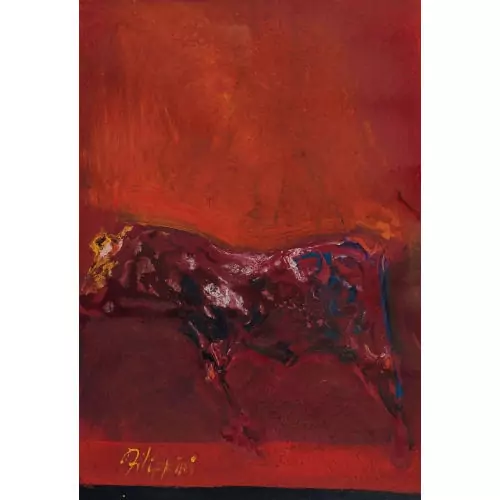Stier in Rot