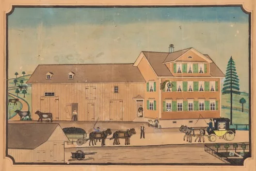 Felix Brander — Haus mit Kutsche, 1906