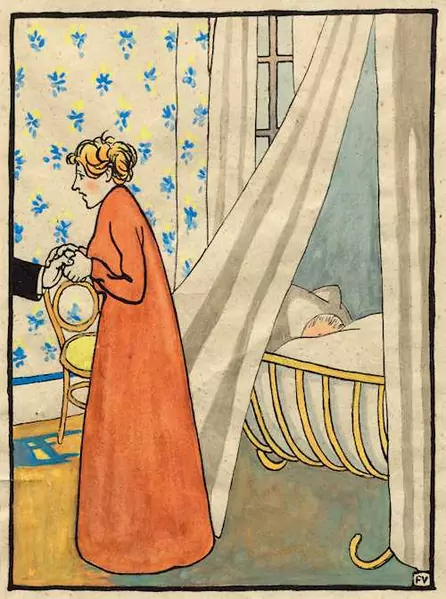 FÉLIX VALLOTTON — Docteur, c'est du lait garanti! – Une seule goutte, et je n'en réponds plus! 1902. — Koller Auktionen