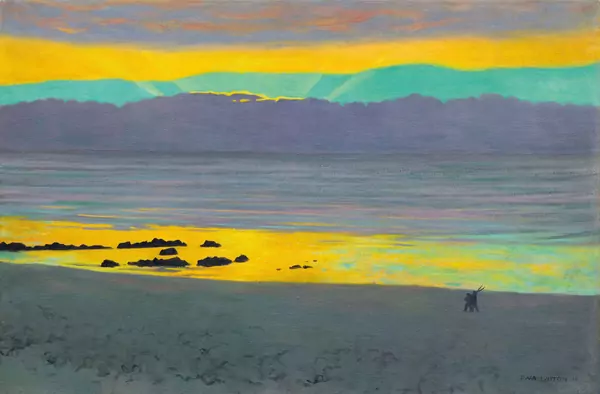 FÉLIX VALLOTTON — Coucher de soleil jaune et vert. 1911. — Koller Auktionen