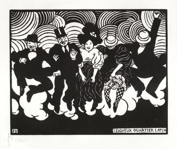 Félix Vallotton — L'enterrementLe bon marchéL'émoiL'étrangerLe coup de ventLe joyeux quartier latin
