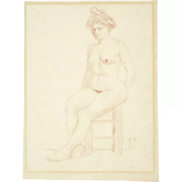 Félix Vallotton — Nu assis de face sur tabouret
