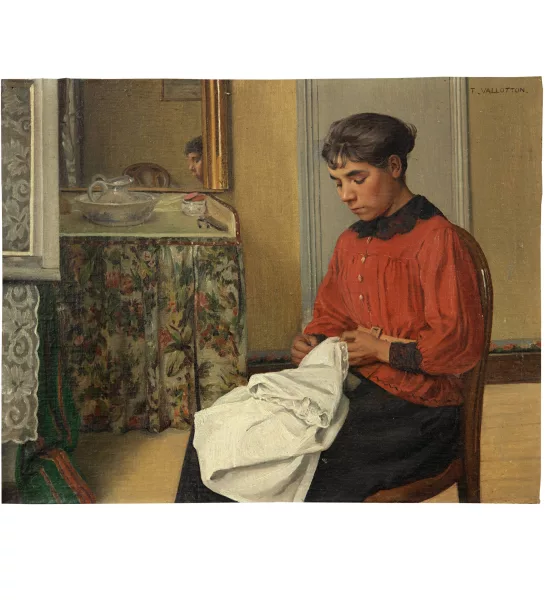 Félix Vallotton — Jeune femme cousant