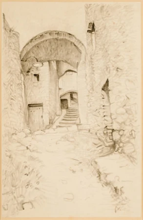Rue du Pontis Long, Haut-de-Cagnes, um 1920/21
