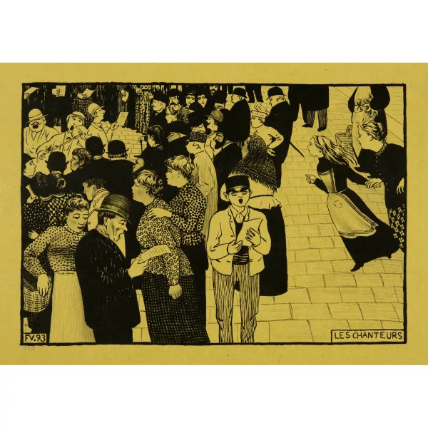 Félix Vallotton — Les chanteurs Sheet 2 of the suite "Paris Intense