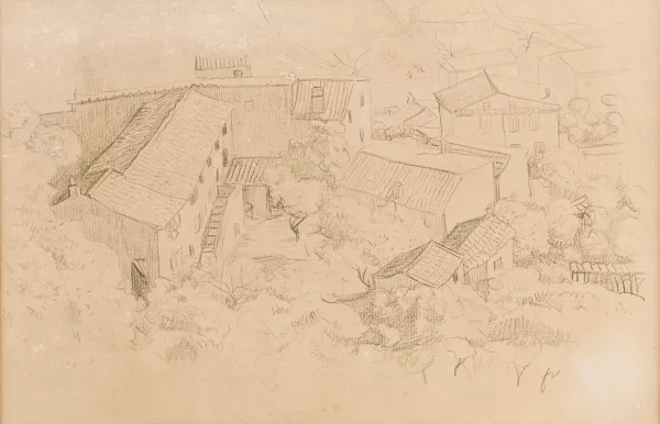 Félix Vallotton — Village de Cagnes-sur-mer, probablement depuis le château Le Cagnard,