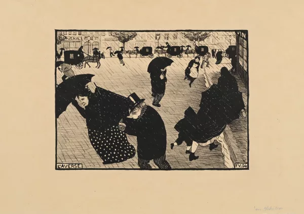 Félix Vallotton — L'averse (Serie Hahnloser), 1894