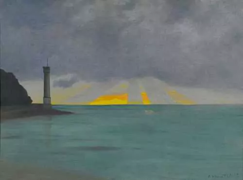 FÉLIX VALLOTTON — Le phare, soir. 1915. — Koller Auktionen