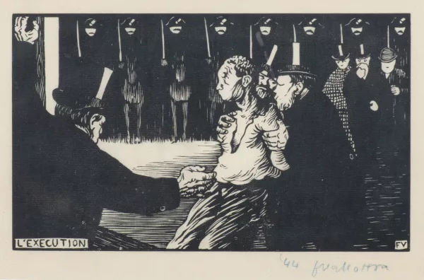 Félix Vallotton — Félix VALLOTTON (1865-1925) "L'Exécution" Xylographie
