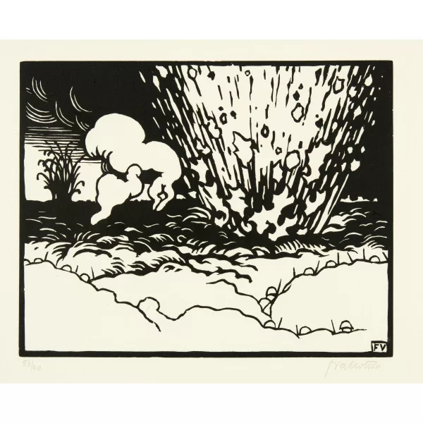 Félix Vallotton — C'est la guerre Folge von 6 Blatt Holzschnitten