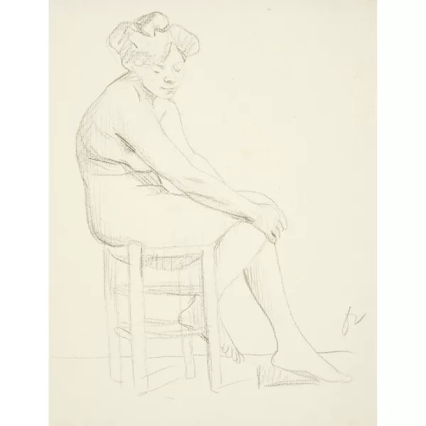 Félix Vallotton — Nu assis sur un tabouret