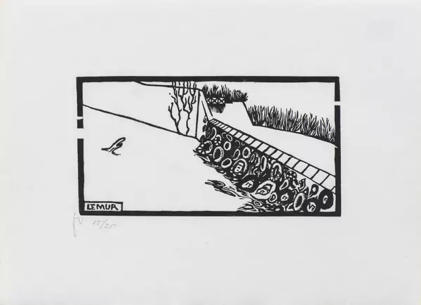 Félix VALLOTTON (1865-1925), 'Le mur', xylogravure — DognyAuction